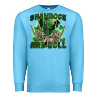 Ocean Blue shamrock and roll Premium Sweatshirt - FaDigitalArtStudio