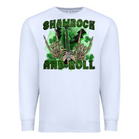 White shamrock and roll Premium Sweatshirt - FaDigitalArtStudio