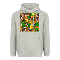 Moon Dust St. Patrick's Day Pig With Beer And Shamrock Heavyweight Hoodie - FaDigitalArtStudio