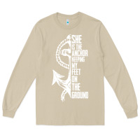 Mushroom she is the anchor keeping my feet on the ground Long Sleeve Tee - Bettercallsaul