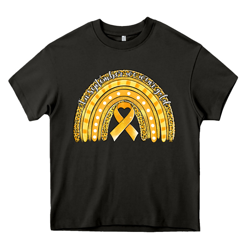 Childhood Cancer Awareness Rainbow (1) Heavy Core Tee by Jasminsmagicworld | Teevron