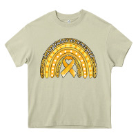 Mossy childhood cancer awareness rainbow (1) Heavy Core Tee - Jasminsmagicworld