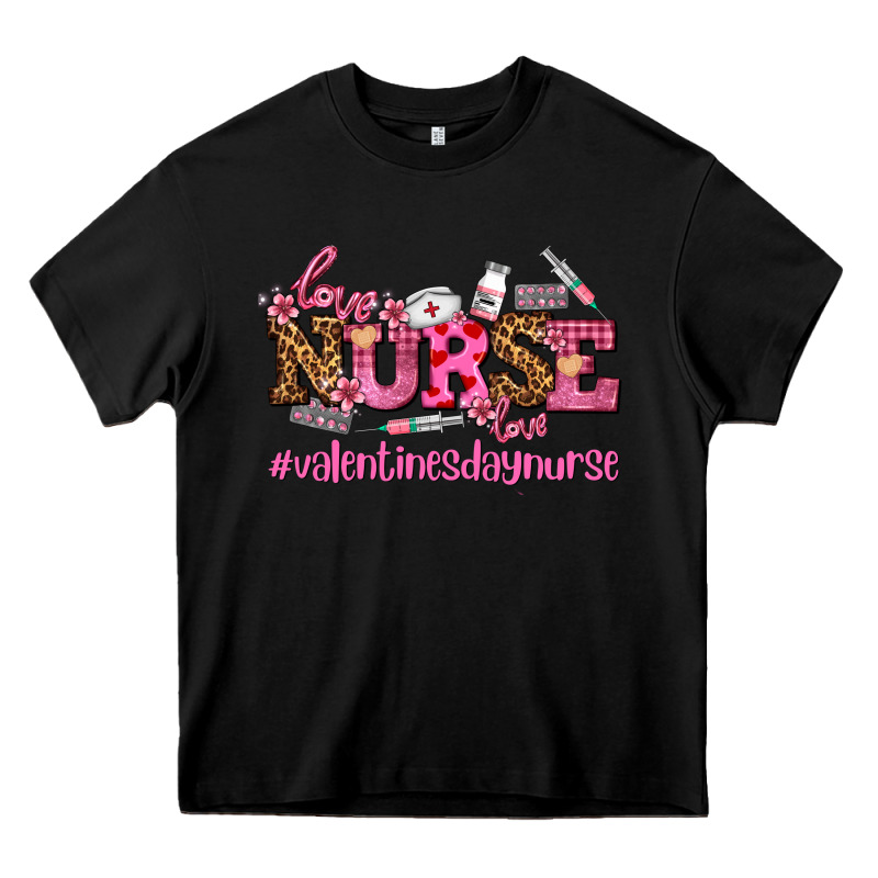 Nurse With Valentines Day Element Heavy Core Tee by AdoDesignShop | Teevron