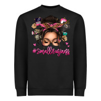 Black Small business messy bun Heavyweight Sweatshirt - texasbilliewilder