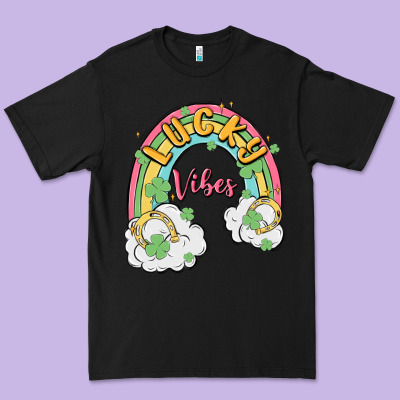 Lucky Vibes Premium Tee Designed By Maliassmallbusiness