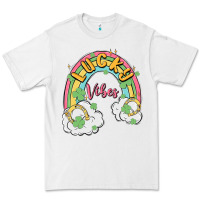 White lucky vibes Premium Tee - MaliasSmallBusiness