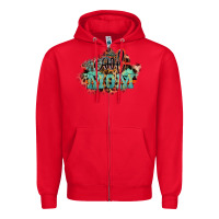 Red Cool mom mother's day Zipper Hoodie - HowdyJamesFarm