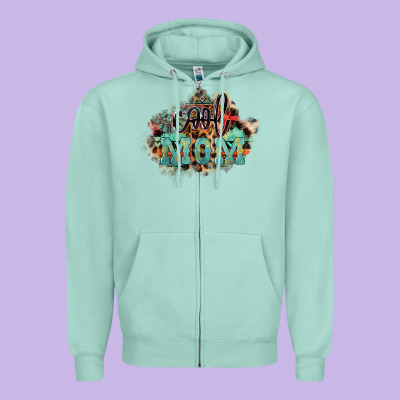 Cool Mom Mother's Day Zipper Hoodie Designed By Howdyjamesfarm