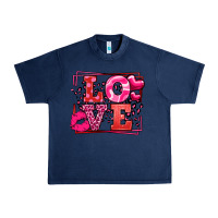 Navy Love Valentine's Day leopard frame Urban Heavy Tee - LillyAllenDesigns