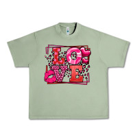 Oil Green Love Valentine's Day leopard frame Urban Heavy Tee - LillyAllenDesigns
