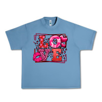 Pebble Blue Love Valentine's Day leopard frame Urban Heavy Tee - LillyAllenDesigns