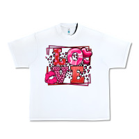 White Love Valentine's Day leopard frame Urban Heavy Tee - LillyAllenDesigns