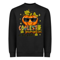 Black Coolest Pumpkin In The Patch Heavyweight Sweatshirt - texasbilliewilder