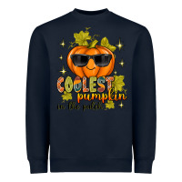 Navy Coolest Pumpkin In The Patch Heavyweight Sweatshirt - texasbilliewilder