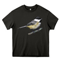 Asphalt Black Capped Chickadee Heavy Core Tee - LillyAllenDesigns