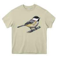 Mossy Black Capped Chickadee Heavy Core Tee - LillyAllenDesigns