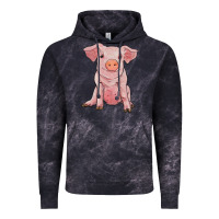 Cloud Black sitting pig Vintage Hoodie - RanaPortraitStore