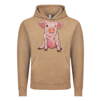 Vintage Coffee sitting pig Vintage Hoodie - RanaPortraitStore