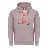 Vintage Zinc sitting pig Vintage Hoodie - RanaPortraitStore