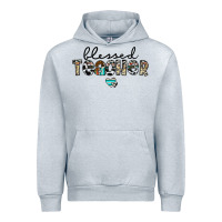 Heather Grey blessed teacher Urban Hoodie - CowhideDigitalArt