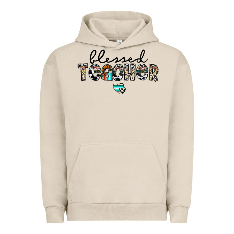 Blessed Teacher Urban Hoodie by CowhideDigitalArt | Teevron