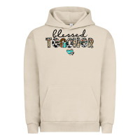 Pigment French Oak blessed teacher Urban Hoodie - CowhideDigitalArt