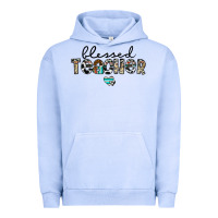 Pigment Grape Ice blessed teacher Urban Hoodie - CowhideDigitalArt