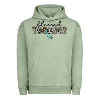 Pigment Oil Green blessed teacher Urban Hoodie - CowhideDigitalArt