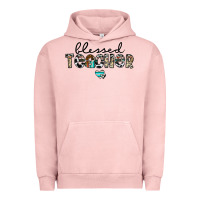 Pigment Salmon blessed teacher Urban Hoodie - CowhideDigitalArt
