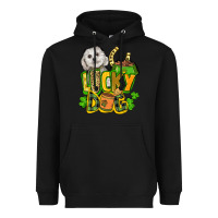 Black lucky dog St. Patrick's Heavyweight Hoodie - FaDigitalArtStudio