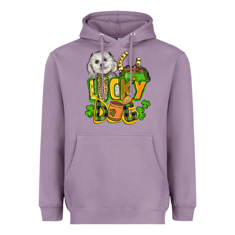 Lucky Dog St. Patrick's Heavyweight Hoodie by FaDigitalArtStudio | Teevron
