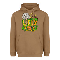 Toasted Coconut lucky dog St. Patrick's Heavyweight Hoodie - FaDigitalArtStudio