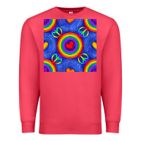 Cardinal Pride lgbtq hearts and peace symbol seamless patte Premium Sweatshirt - BundleAndBundleShop
