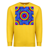 Lemon Pride lgbtq hearts and peace symbol seamless patte Premium Sweatshirt - BundleAndBundleShop