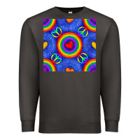 Smoke Pride lgbtq hearts and peace symbol seamless patte Premium Sweatshirt - BundleAndBundleShop
