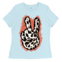 Baby Blue Dalmatians Skin Peace Sign Ladies Tee - Jasminsmagicworld