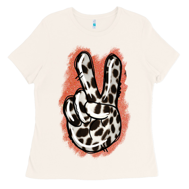 Dalmatians Skin Peace Sign Ladies Tee by Jasminsmagicworld | Teevron