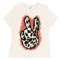 Bone Dalmatians Skin Peace Sign Ladies Tee - Jasminsmagicworld