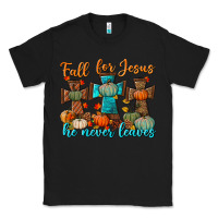 Black fall for jesus he never leaves Classic Tee - BundleAndBundleShop