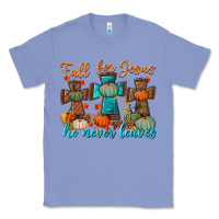 Colony Blue fall for jesus he never leaves Classic Tee - BundleAndBundleShop