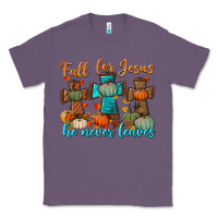 Lavender fall for jesus he never leaves Classic Tee - BundleAndBundleShop
