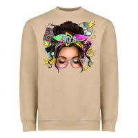Mushroom 90s messy bun Heavyweight Sweatshirt - texasbilliewilder