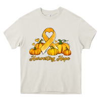 Cream childhood cancer awareness month harvesting hope Heavy Core Tee - Jasminsmagicworld