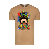 Vintage Camel autism mom messy bun Vintage Tee - LillyAllenDesigns