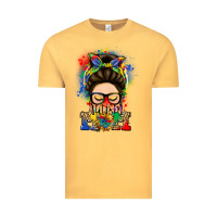 Vintage Mustard autism mom messy bun Vintage Tee - LillyAllenDesigns