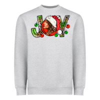 Heather Grey Joy with woman Heavyweight Sweatshirt - NancyCooperArtShop