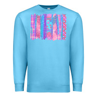 Ocean Blue Pink Easter Brushstrokes Premium Sweatshirt - BundleAndBundleShop