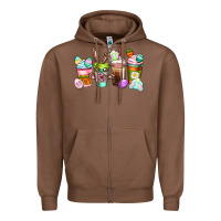 Chestnut Easter coffee cups Easter Day Zipper Hoodie - CowGirlArtShop