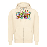Sandshell Easter coffee cups Easter Day Zipper Hoodie - CowGirlArtShop