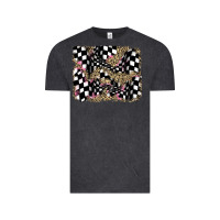 Vintage Black racing leopard backgraund Vintage Tee - JahusDesignShop